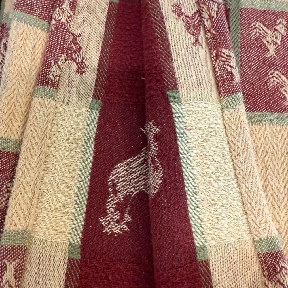 Vintage Rooster Patterned Tablecloth grannycore cottage‎ core rectangular farm